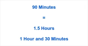 How to Convert 90 Minutes into Hours