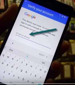 Using Google account recovery to bypass samsung