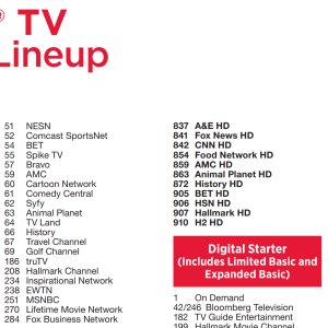 Complete List of Comcast Xfinity Channel Lineup 2023