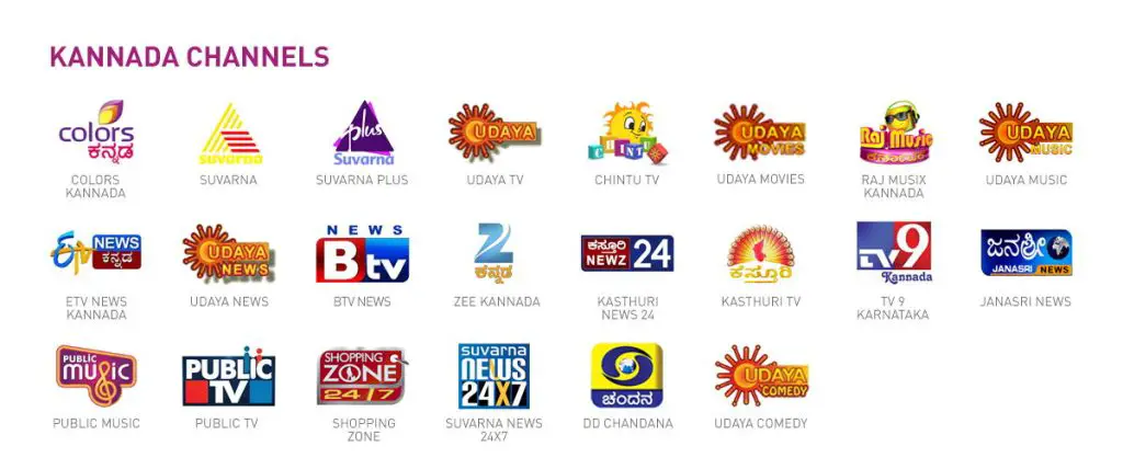 Complete List of Kannada TV Channel List 2023