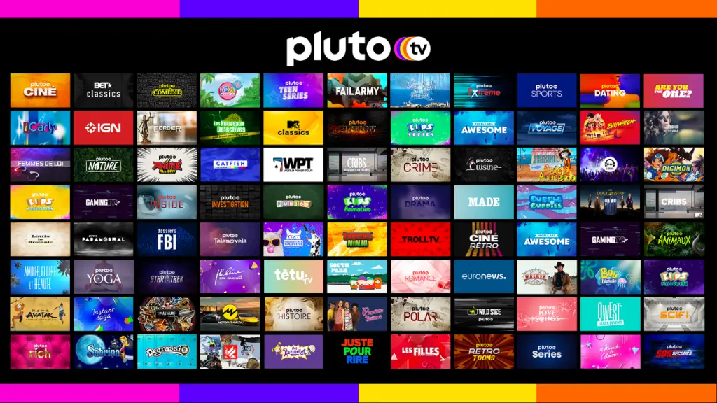Complete List of Pluto TV Channels 2023