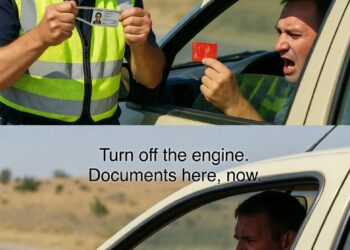 Обычная проверка на трассе — до тех пор, пока не показали красную корочку