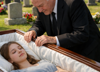 70-летний дед на похоронах внучки