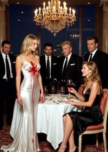 Красное вино и белая шелковая блузка