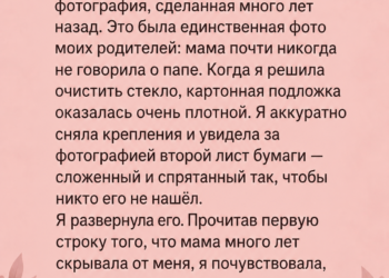 Письмо, спрятанное за фотографией